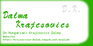 dalma krajcsovics business card